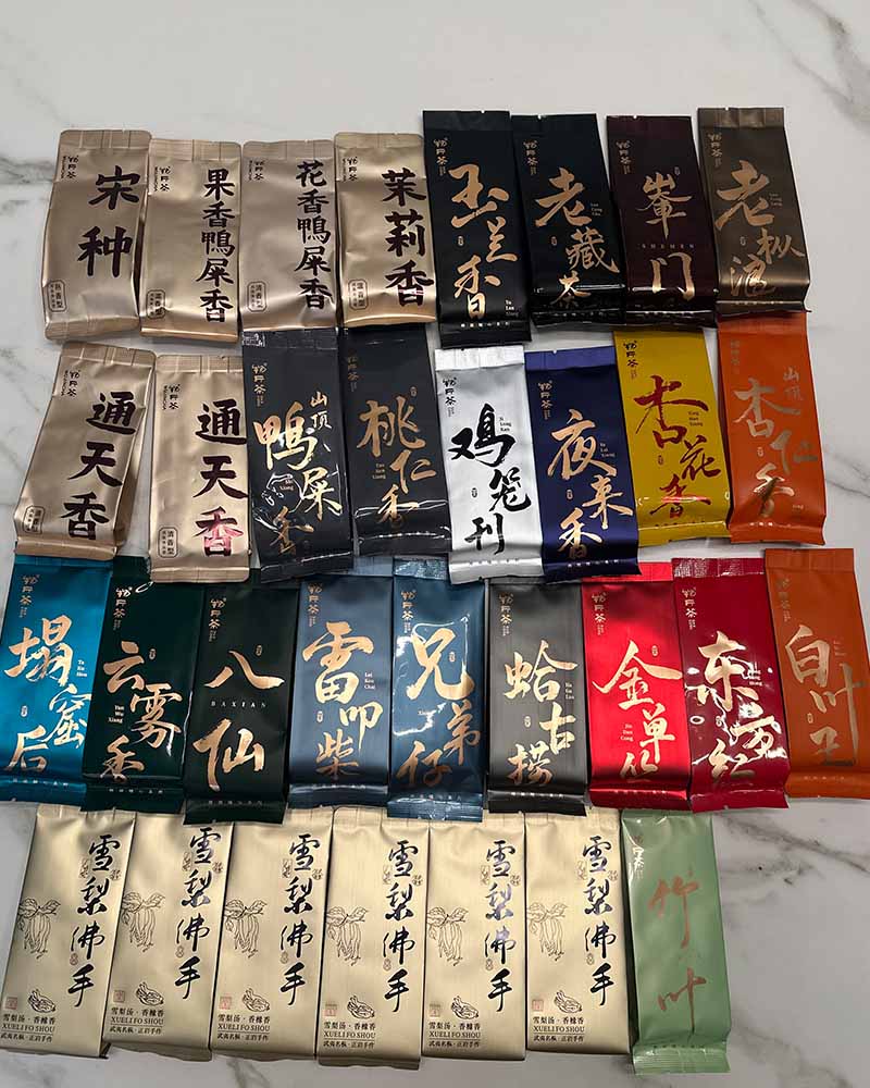 Phoenix Dancong Oolong Tea Collection – 30 Fragrant Varieties from Chaozhou Fenghuang Mountain